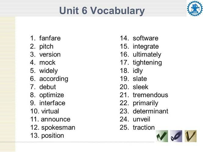 Unit6-2 vocabulary