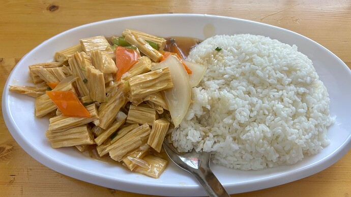 红烧腐竹盖饭